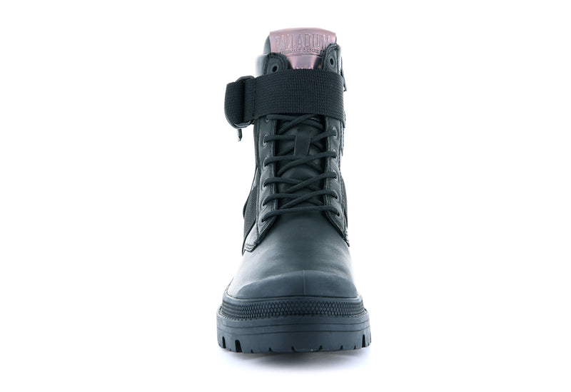 Women's Palladium Pallabase Tact Str L Boots Black | UAE  YNPAX6012