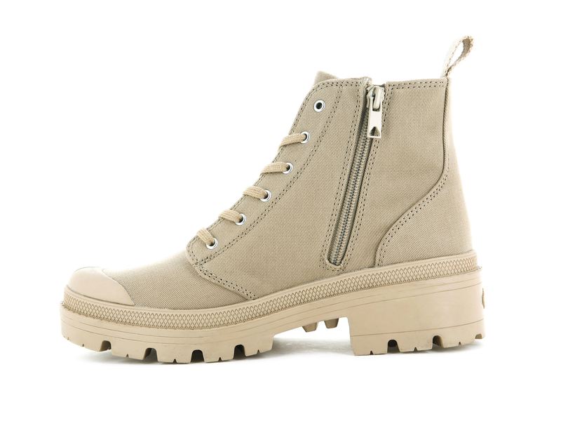 Women's Palladium Pallabase Twill Boots Beige | UAE  GCWTS4908