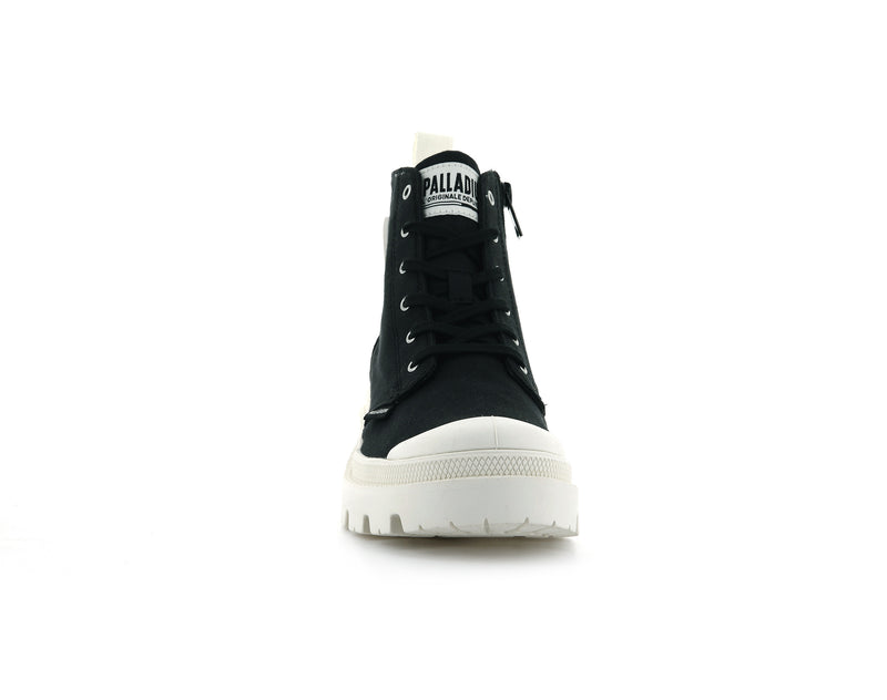 Women's Palladium Pallabase Twill Boots Black | UAE  XNMIG8072