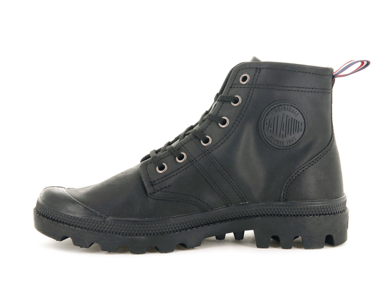 Women's Palladium Pallabrousse 75th Leather Boots Black | UAE  XNSZD6092