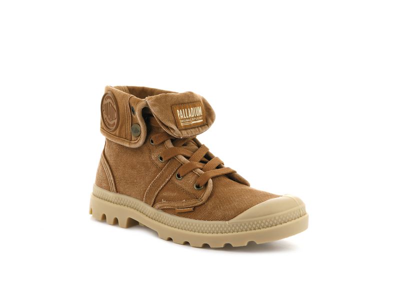 Women's Palladium Pallabrousse Baggy High Tops Brown | UAE  IOKCH5620