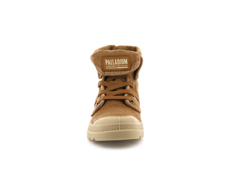 Women's Palladium Pallabrousse Baggy High Tops Brown | UAE  IOKCH5620