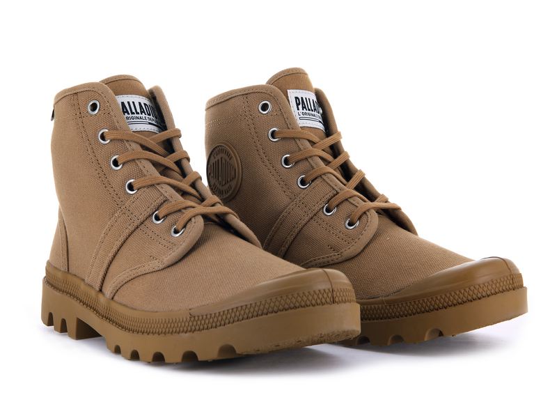 Women's Palladium Pallabrousse Boots Brown | UAE  GOTPV4813