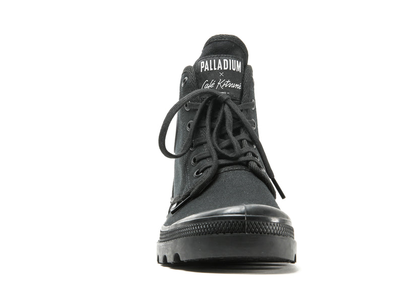 Women's Palladium Pallabrousse X Kitsune High Tops Black | UAE  TYBFD4291