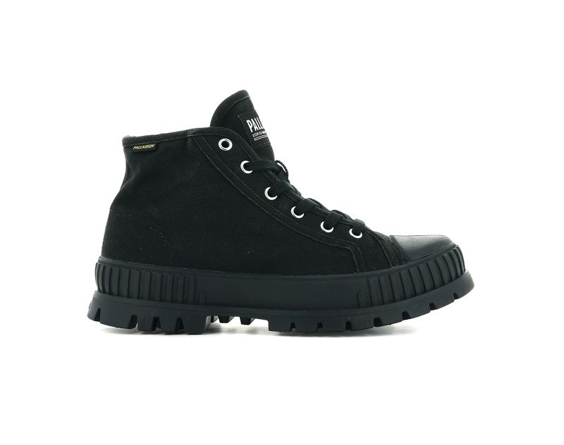 Women\'s Palladium Pallashock Mid Og High Tops Black | UAE  FCWYL5804