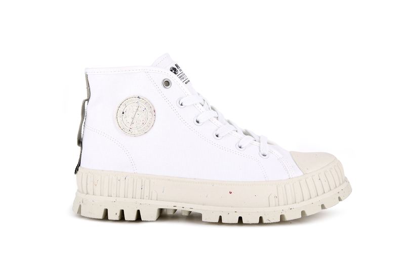 Women\'s Palladium Pallashock Mid Organic High Tops White | UAE  DWOIK3587