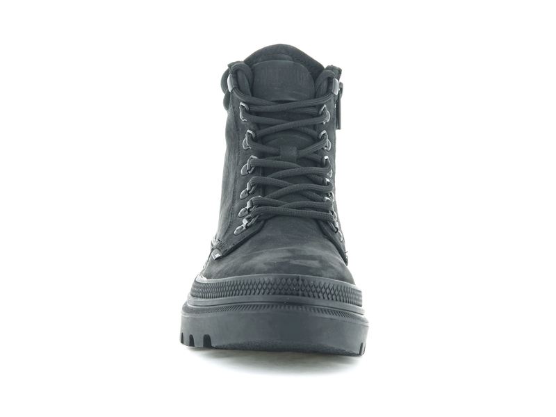 Women's Palladium Pallatrooper Hiker Nubuck High Tops Black | UAE  HXDGB4982