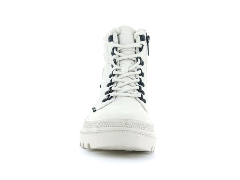 Women's Palladium Pallatrooper Hiker Nubuck Boots White | UAE  PHNJD7154