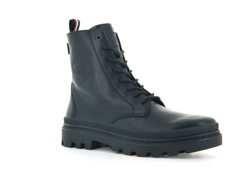 Women's Palladium Pallatrooper Off-2 Boots Black | UAE  QXEAR6342