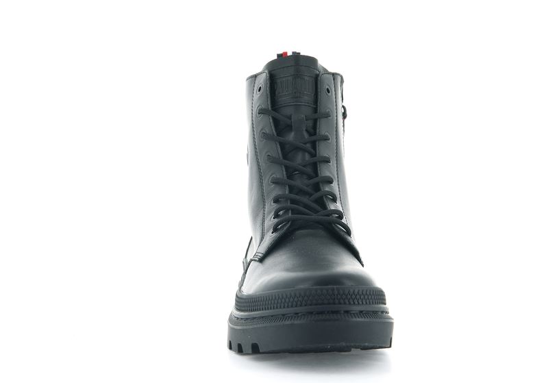 Women's Palladium Pallatrooper Off-2 Boots Black | UAE  QXEAR6342