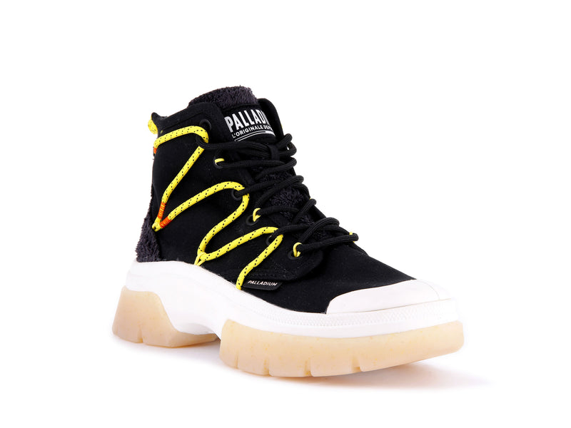 Women's Palladium Pallawave Lace It High Tops Black | UAE  CLEJN8561