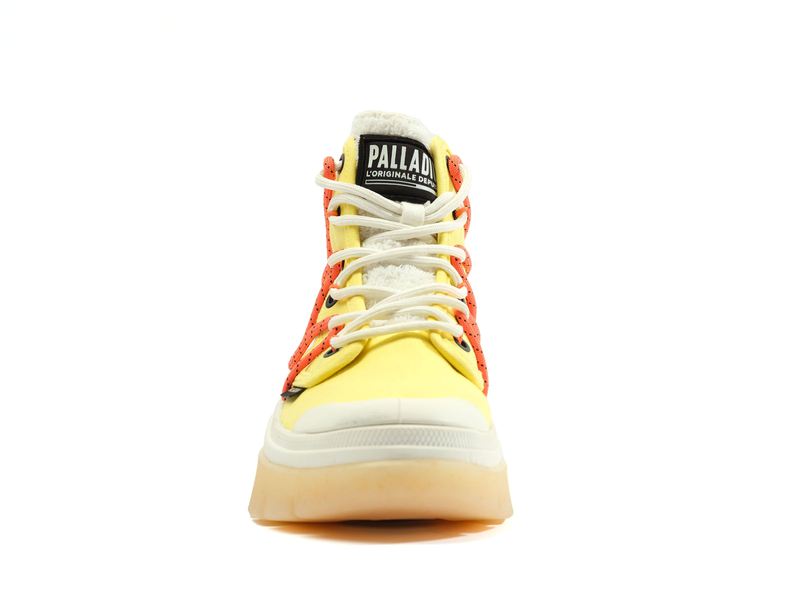 Women's Palladium Pallawave Lace It High Tops Yellow | UAE  XONGF1846