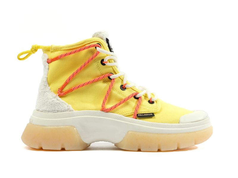 Women\'s Palladium Pallawave Lace It High Tops Yellow | UAE  XONGF1846