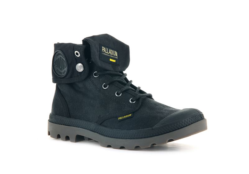 Women's Palladium Pampa Baggy Wax Boots Black | UAE  EAQGR1753