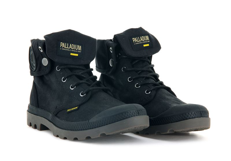 Women's Palladium Pampa Baggy Wax Boots Black | UAE  EAQGR1753