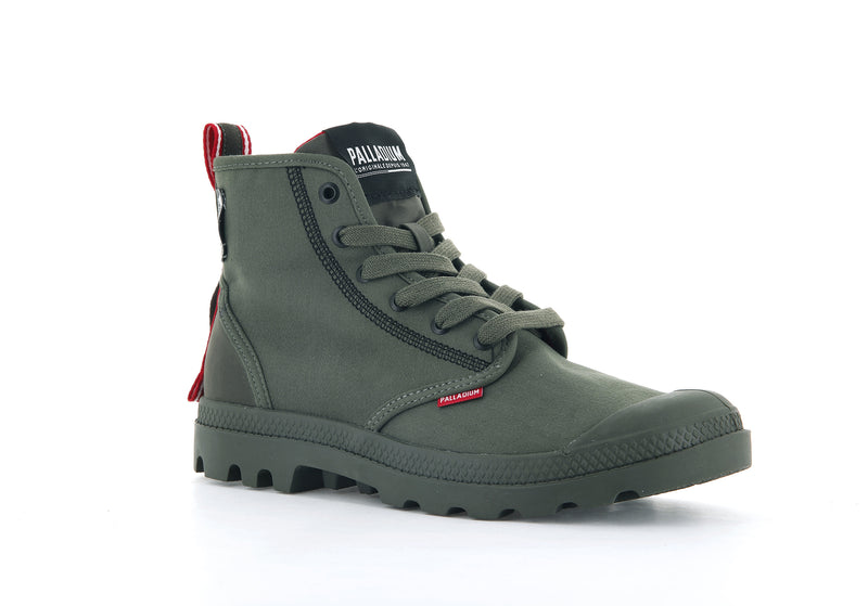 Women's Palladium Pampa Dare 2 Survive High Tops Olive | UAE  UCQBT7643