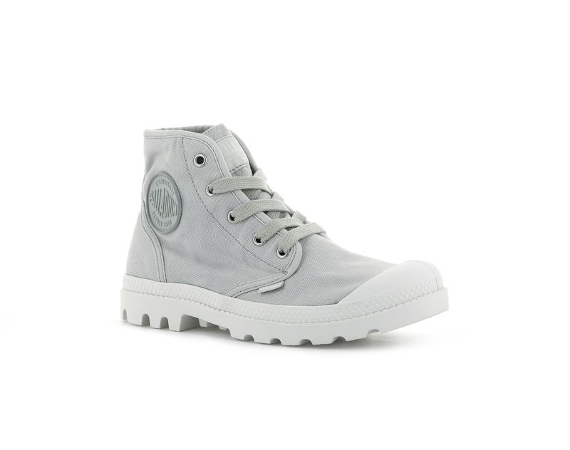 Women's Palladium Pampa Hi Boots Grey | UAE  STVXF3749