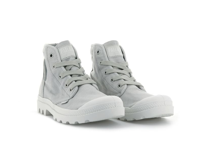 Women's Palladium Pampa Hi Boots Grey | UAE  STVXF3749