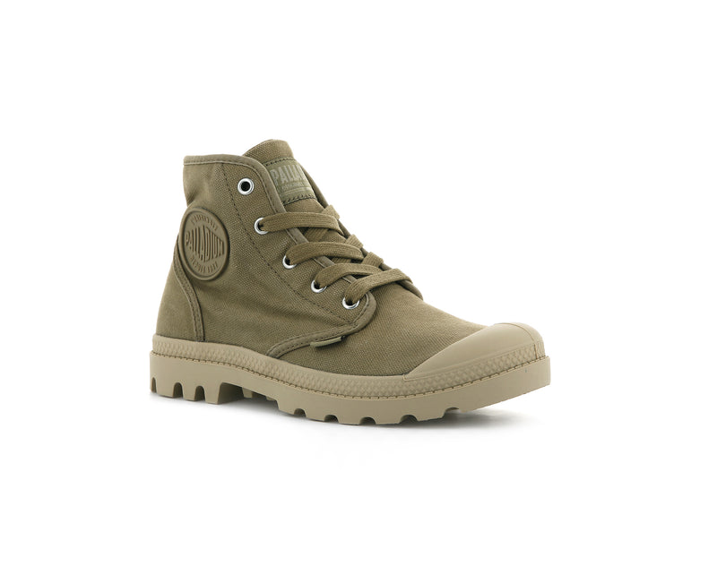 Women's Palladium Pampa Hi Boots Olive | UAE  TDSQY3405