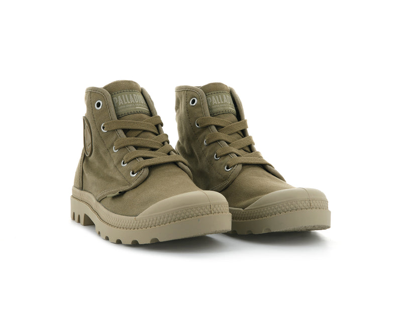 Women's Palladium Pampa Hi Boots Olive | UAE  TDSQY3405