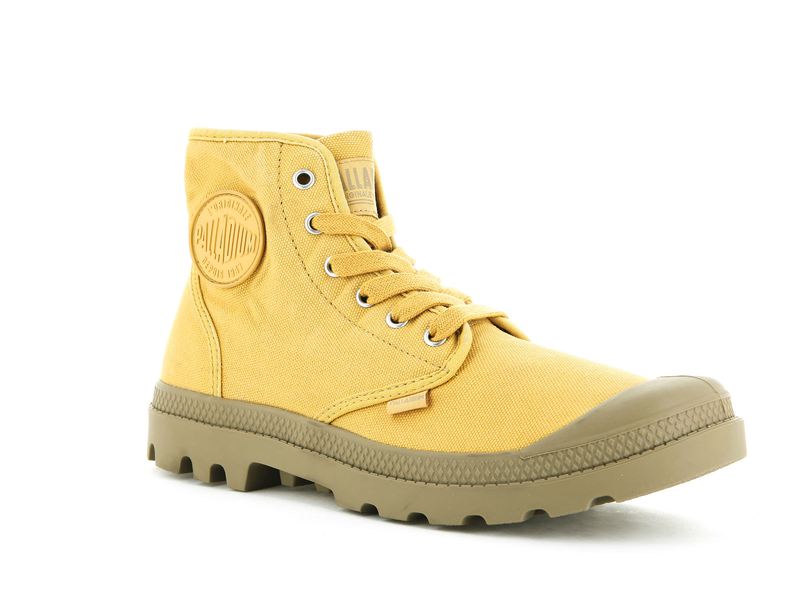 Women's Palladium Pampa Hi High Tops Yellow | UAE  PGFES5106