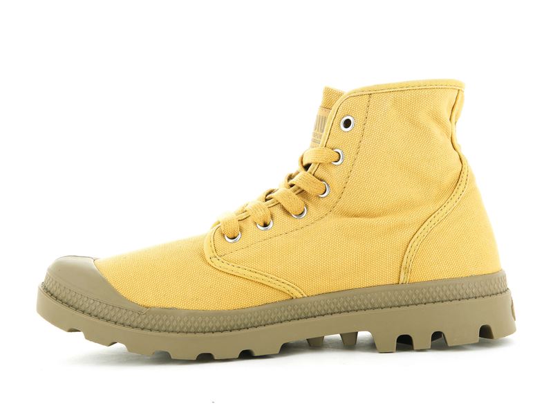 Women's Palladium Pampa Hi High Tops Yellow | UAE  PGFES5106