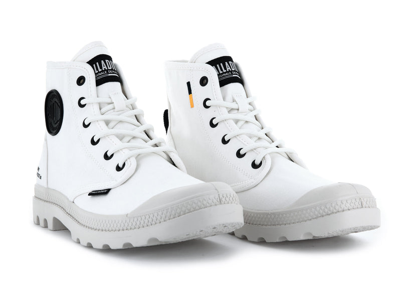 Women's Palladium Pampa Hi Htg Supply Boots White | UAE  AYSXW2470