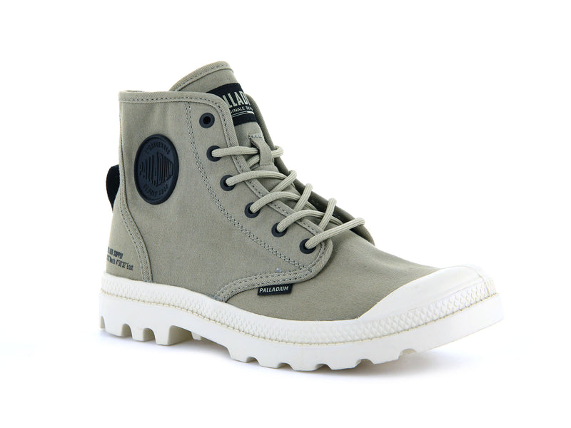 Women's Palladium Pampa Hi Htg Supply Boots Olive | UAE  ENTXI1257