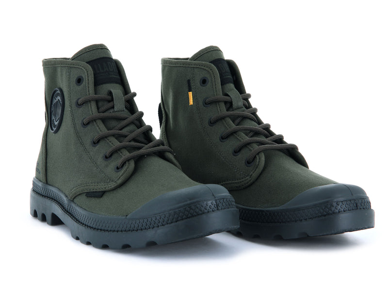 Women's Palladium Pampa Hi Htg Supply Boots Green | UAE  JSMUP2654