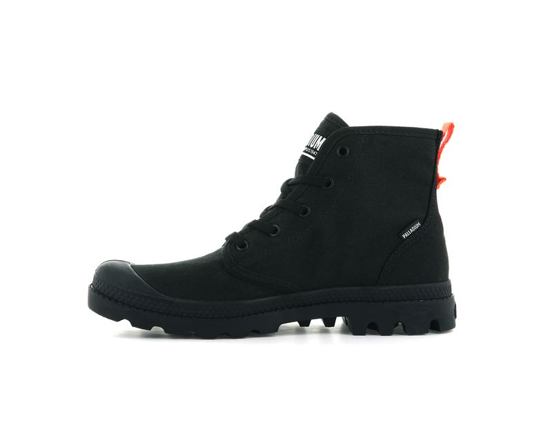 Women's Palladium Pampa Hi Twill Boots Black | UAE  NDXTC9275