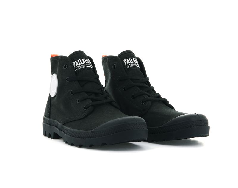 Women's Palladium Pampa Hi Twill Boots Black | UAE  NDXTC9275