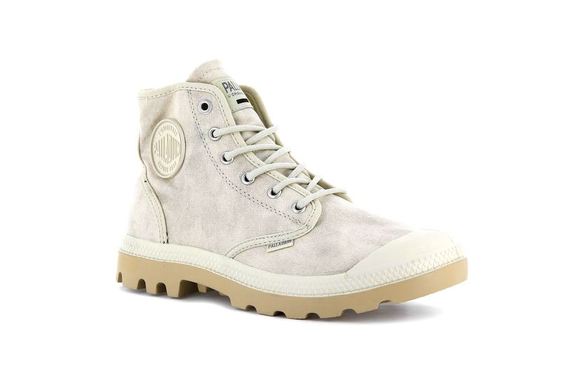 Women's Palladium Pampa Hi Wax Boots Beige | UAE  BKDGY4861