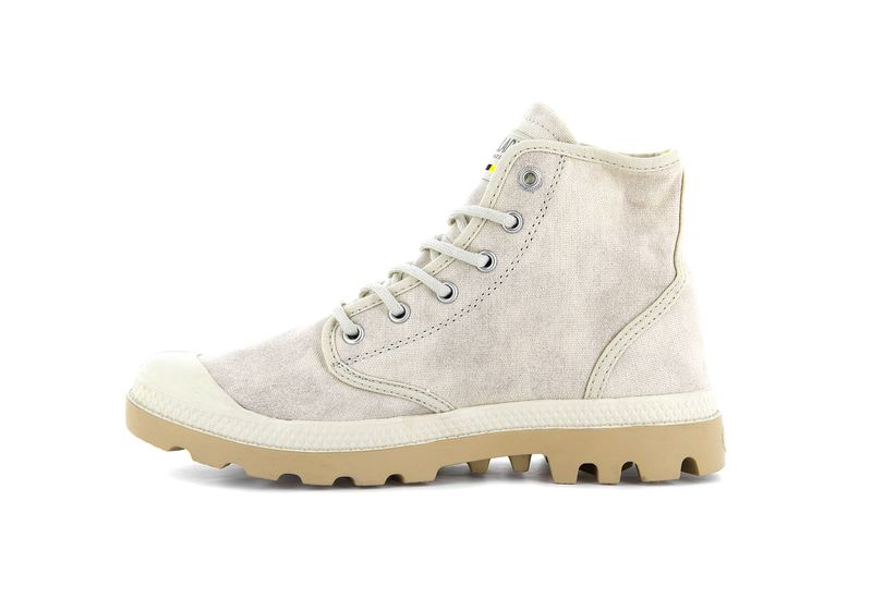 Women's Palladium Pampa Hi Wax Boots Beige | UAE  BKDGY4861