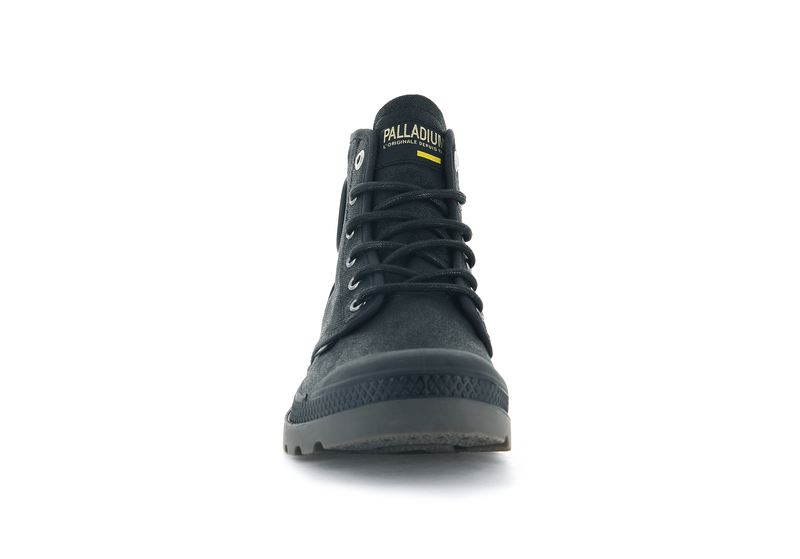 Women's Palladium Pampa Hi Wax High Tops Black | UAE  SNHPA5943