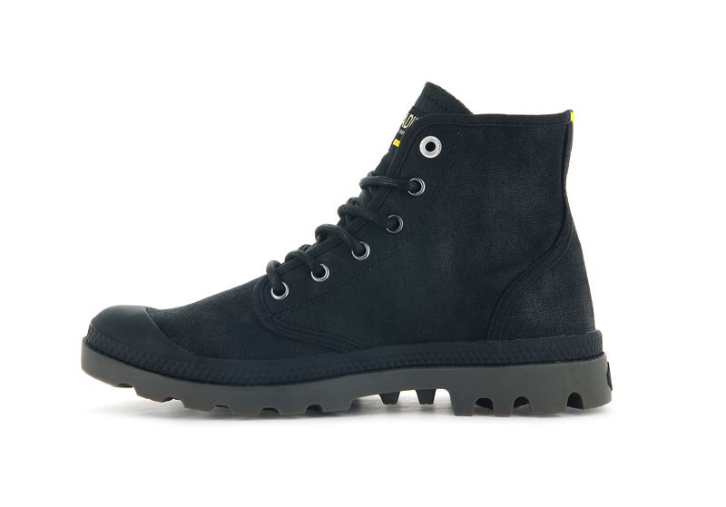 Women's Palladium Pampa Hi Wax High Tops Black | UAE  SNHPA5943