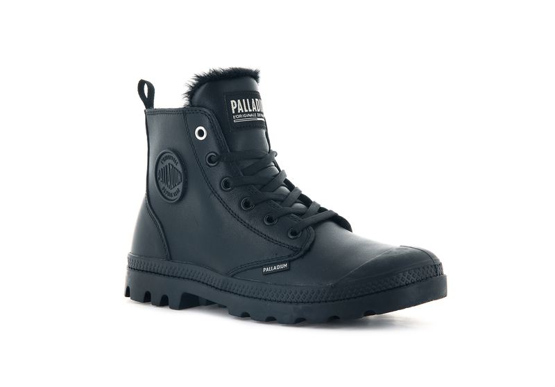 Women's Palladium Pampa Hi Zip Leather S High Tops Black | UAE  KFSXQ1870