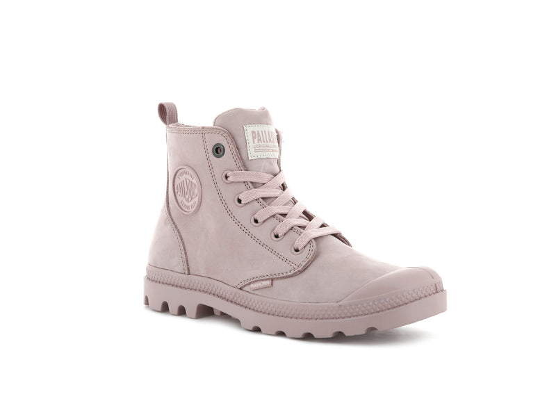 Women's Palladium Pampa Hi Zip Nubuck Boots Rose | UAE  NGEJL9748