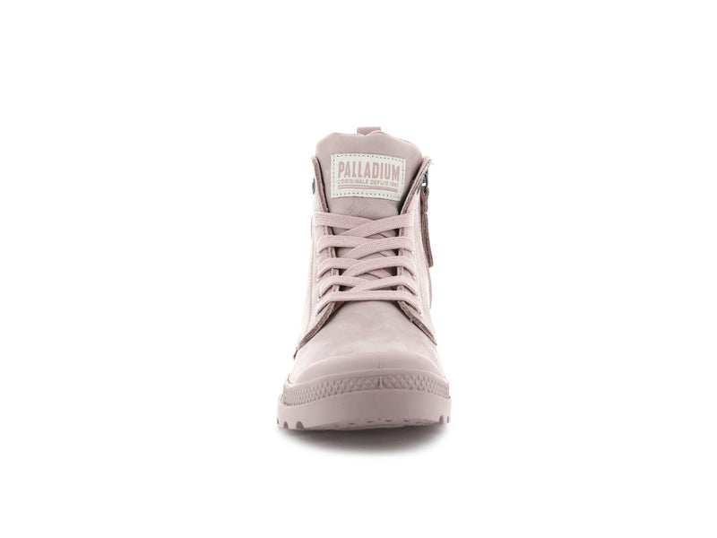 Women's Palladium Pampa Hi Zip Nubuck Boots Rose | UAE  NGEJL9748