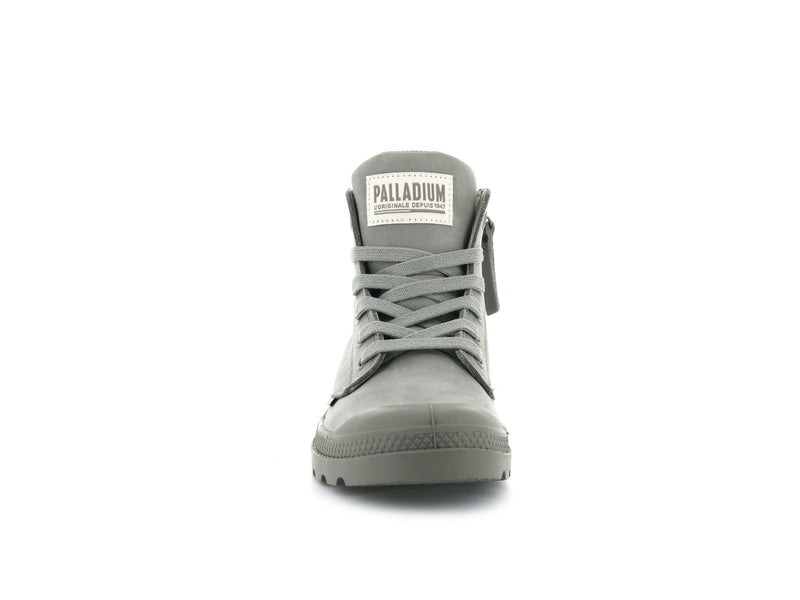 Women's Palladium Pampa Hi Zip Nubuck Boots Grey | UAE  TNXGS3597