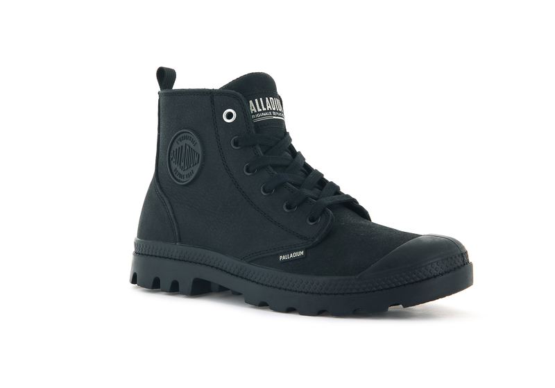 Women's Palladium Pampa Hi Zip Sl Boots Black | UAE  QBZNI7092