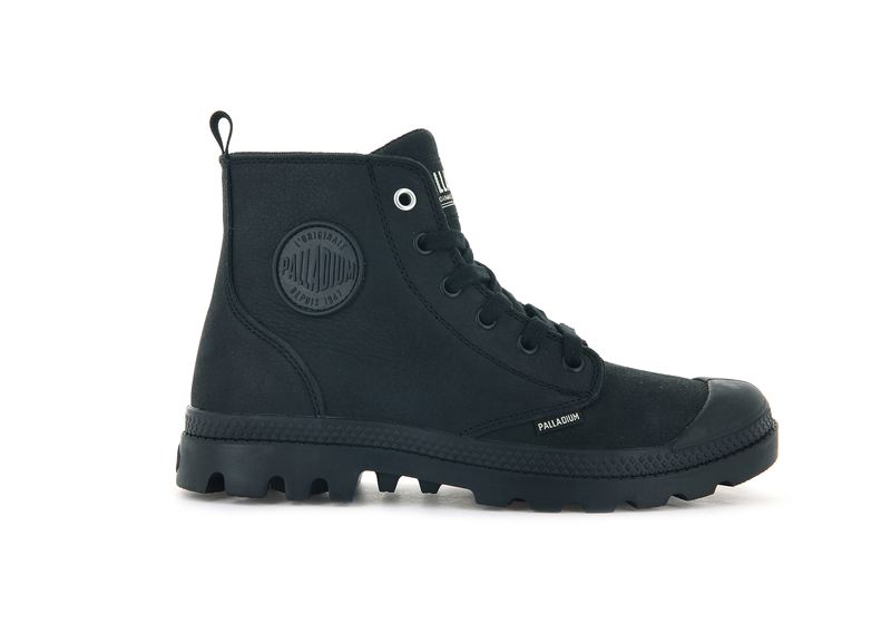 Women\'s Palladium Pampa Hi Zip Sl Boots Black | UAE  QBZNI7092