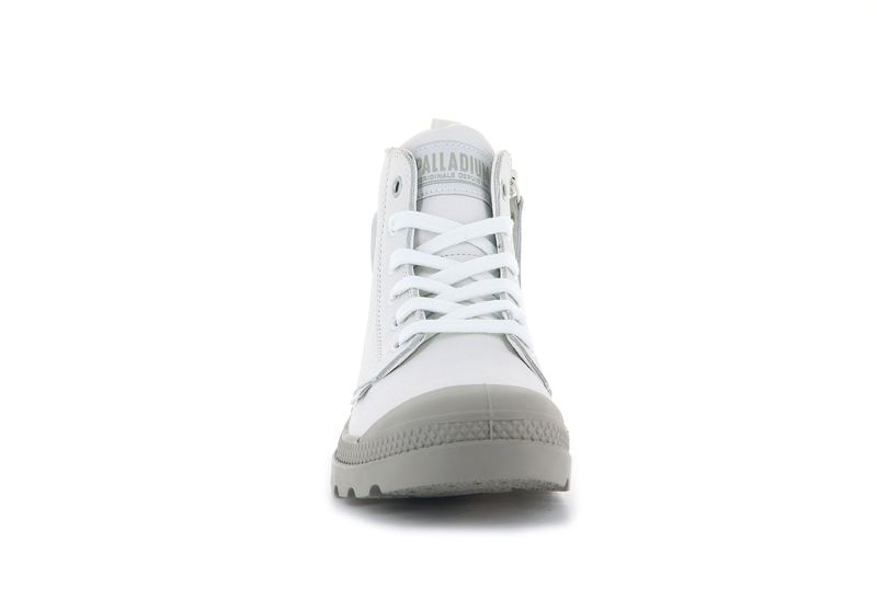 Women's Palladium Pampa Hi Zip Sl Boots White | UAE  WJDZS3840