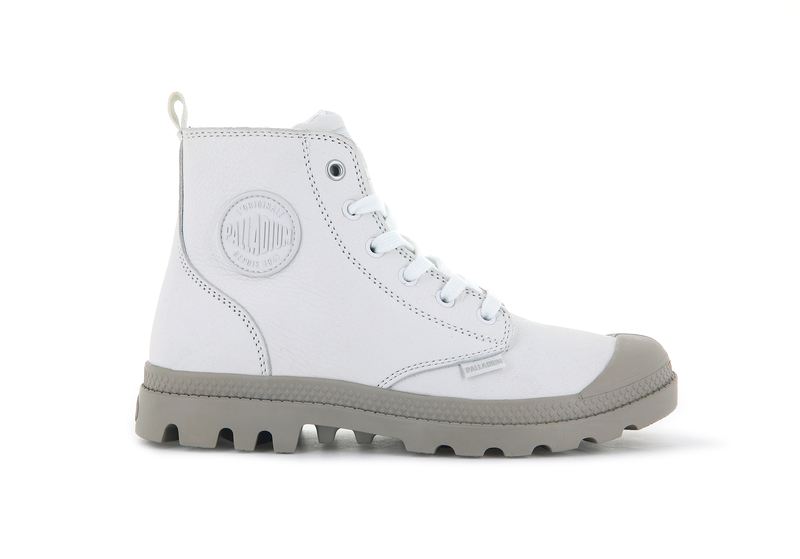 Women\'s Palladium Pampa Hi Zip Sl Boots White | UAE  WJDZS3840