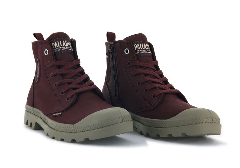 Women's Palladium Pampa Hi Zip Sl Boots Chocolate | UAE  WNAMI4893