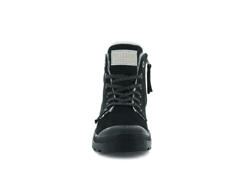 Women's Palladium Pampa Hi Zip Wl Boots Black | UAE  BEQKN9534