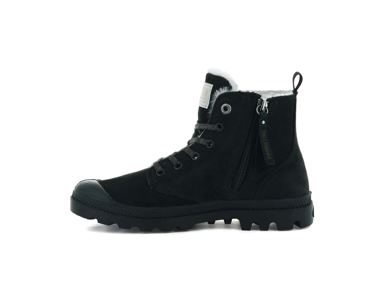 Women's Palladium Pampa Hi Zip Wl Boots Black | UAE  BEQKN9534