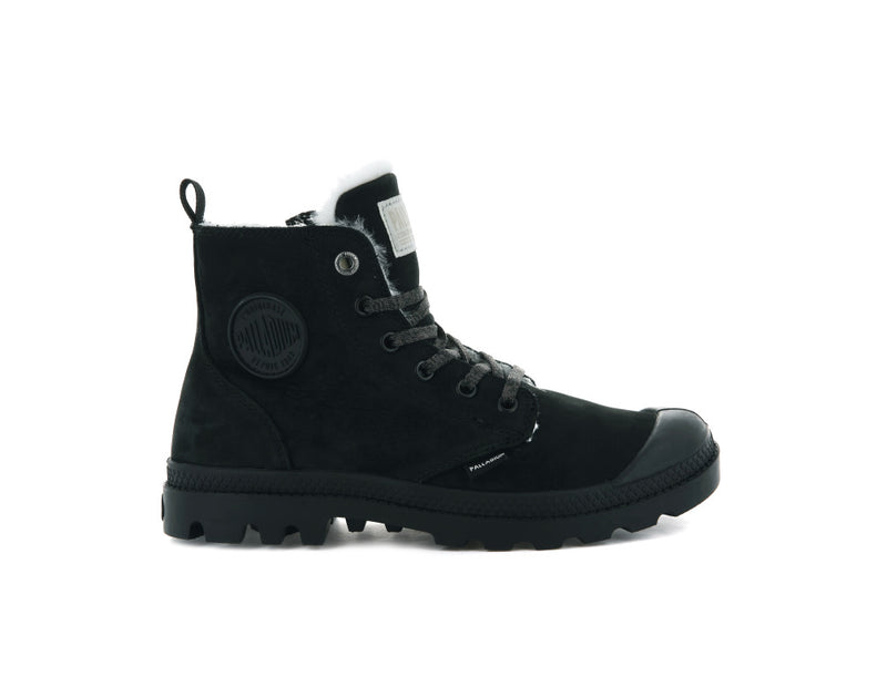 Women\'s Palladium Pampa Hi Zip Wl Boots Black | UAE  BEQKN9534