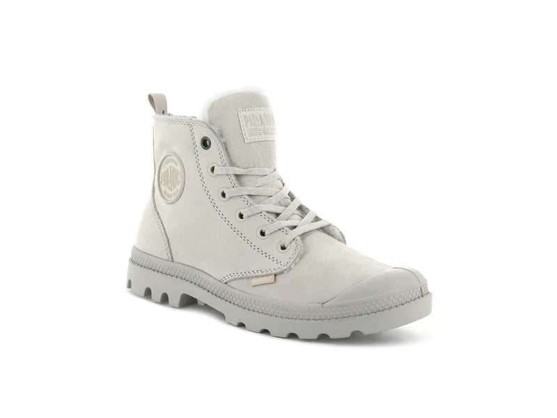 Women's Palladium Pampa Hi Zip Wl Boots Grey | UAE  SDLVA7293