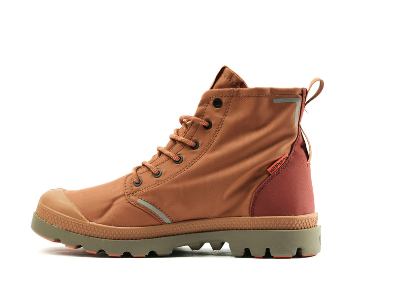 Women's Palladium Pampa Lite+ Recycle Wp+ High Tops Brown/Red | UAE  MGVFB2301