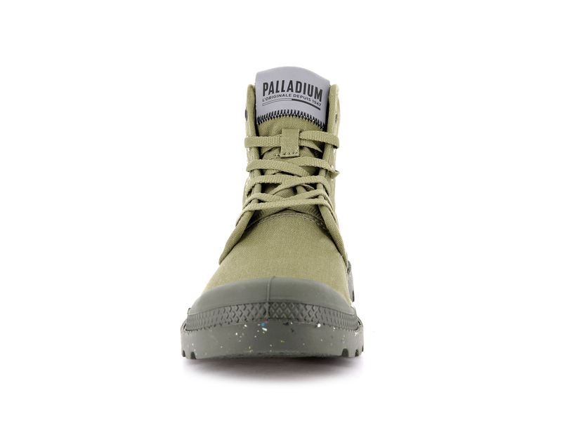 Women's Palladium Pampa Organic Metro Boots Olive | UAE  EUPDN9532